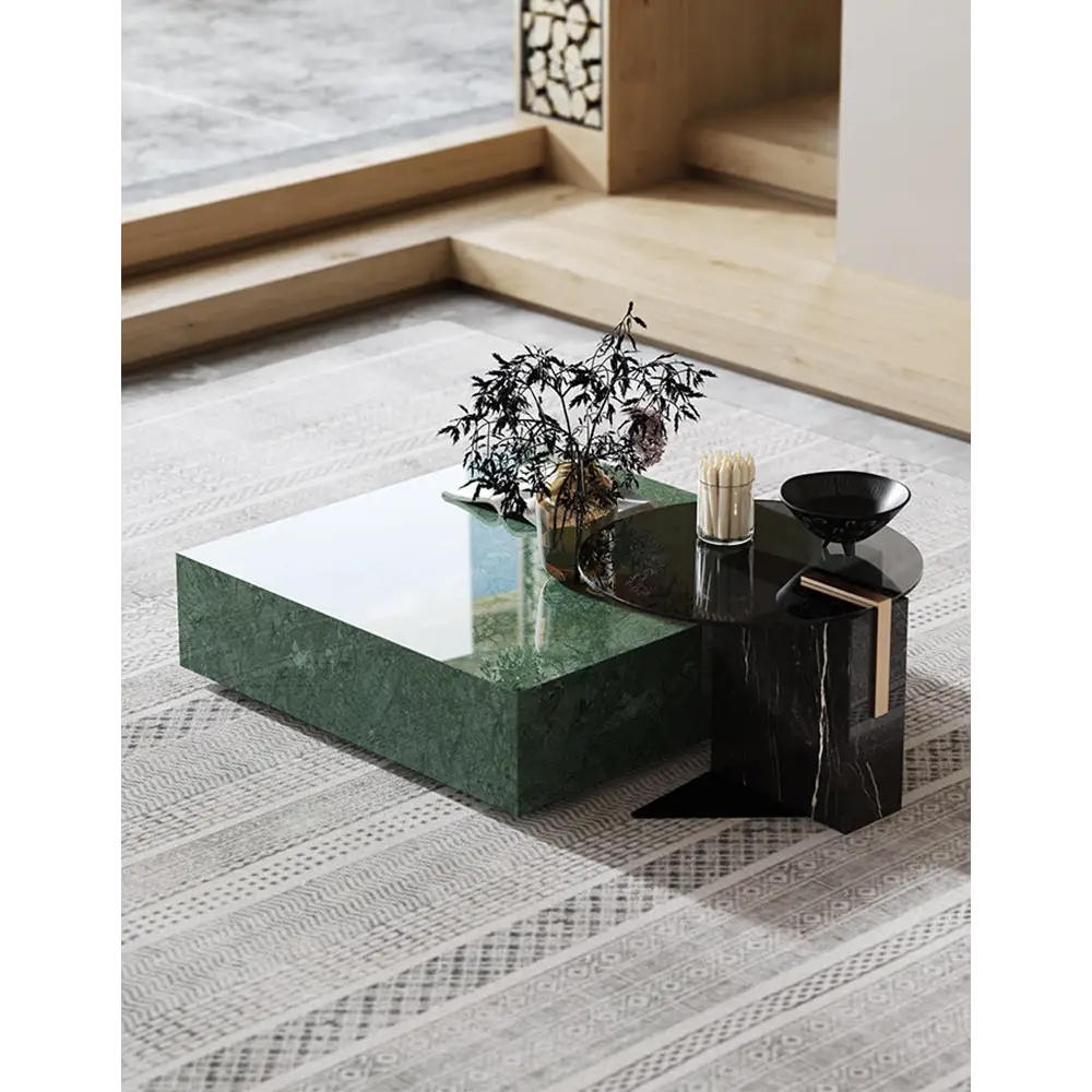 Aberdeen Coffee Table Set Marble - coffee table