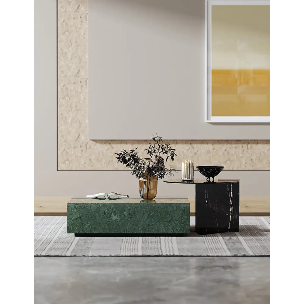 Aberdeen Coffee Table Set Marble - coffee table