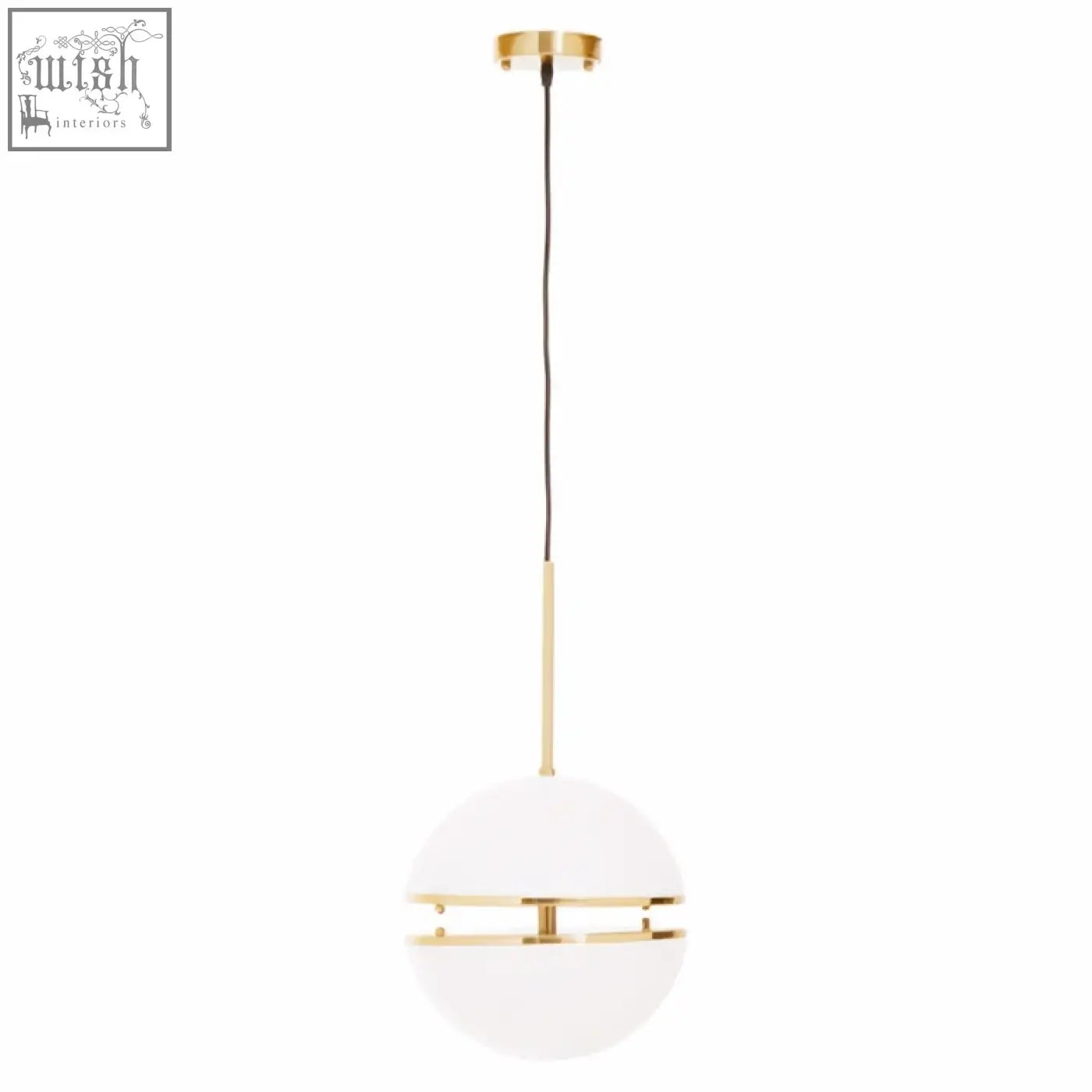 Abira brushed brass pendant light with white glass shade and gold-toned metal accents modern brass pendant light