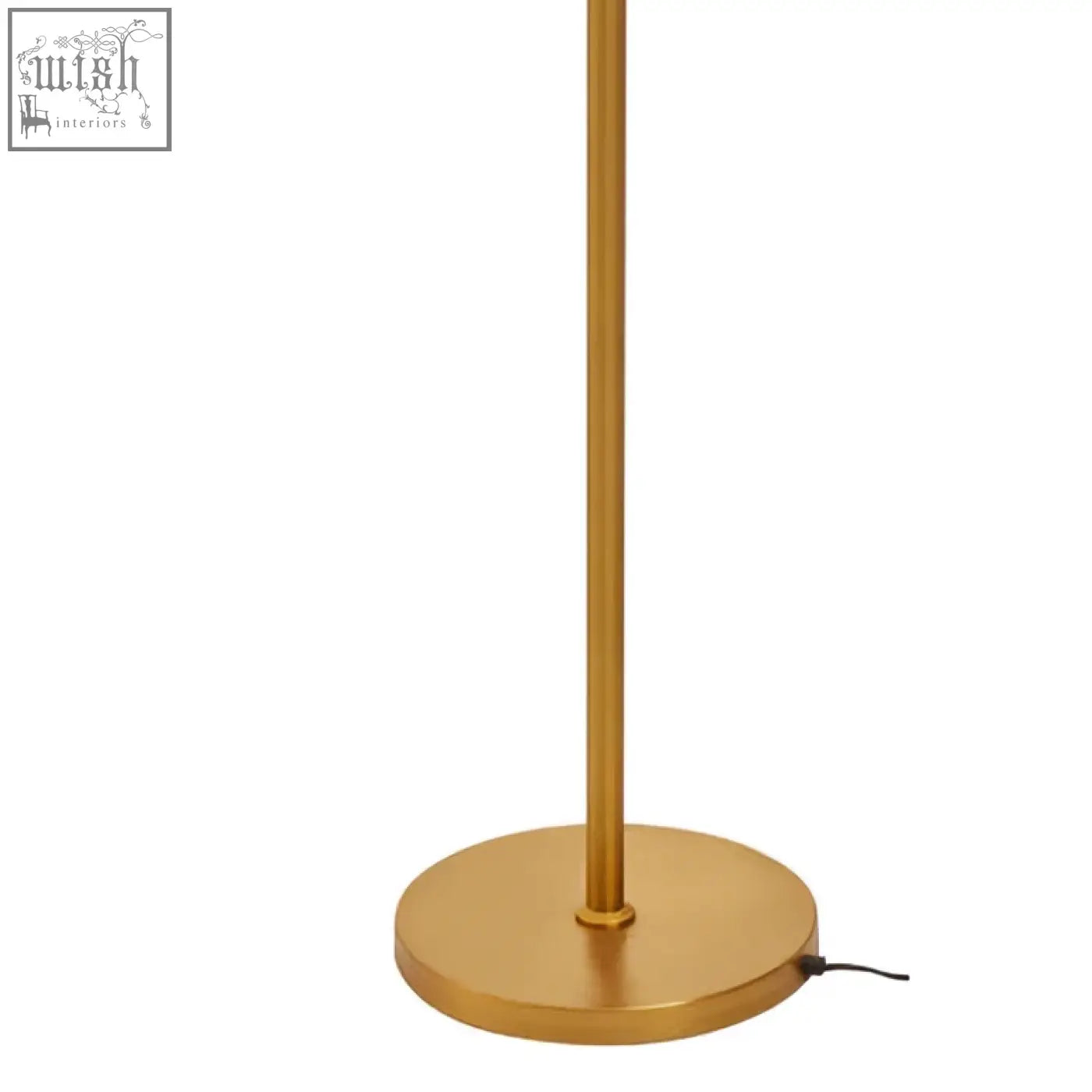 Abira three bulb floor lamp with gold finish sleek cylindrical pole and circular base modern bulb floor lamp