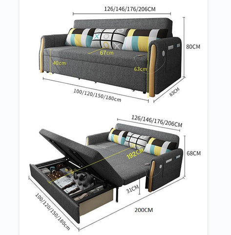 Abner Two Seater Sofa Bed