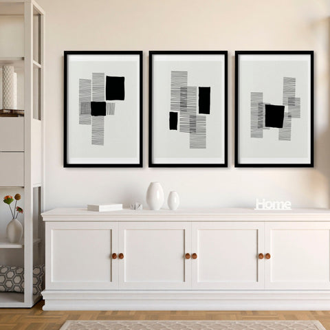 Abstract Art Painting | Set of 3 Abstract Wall art Prints