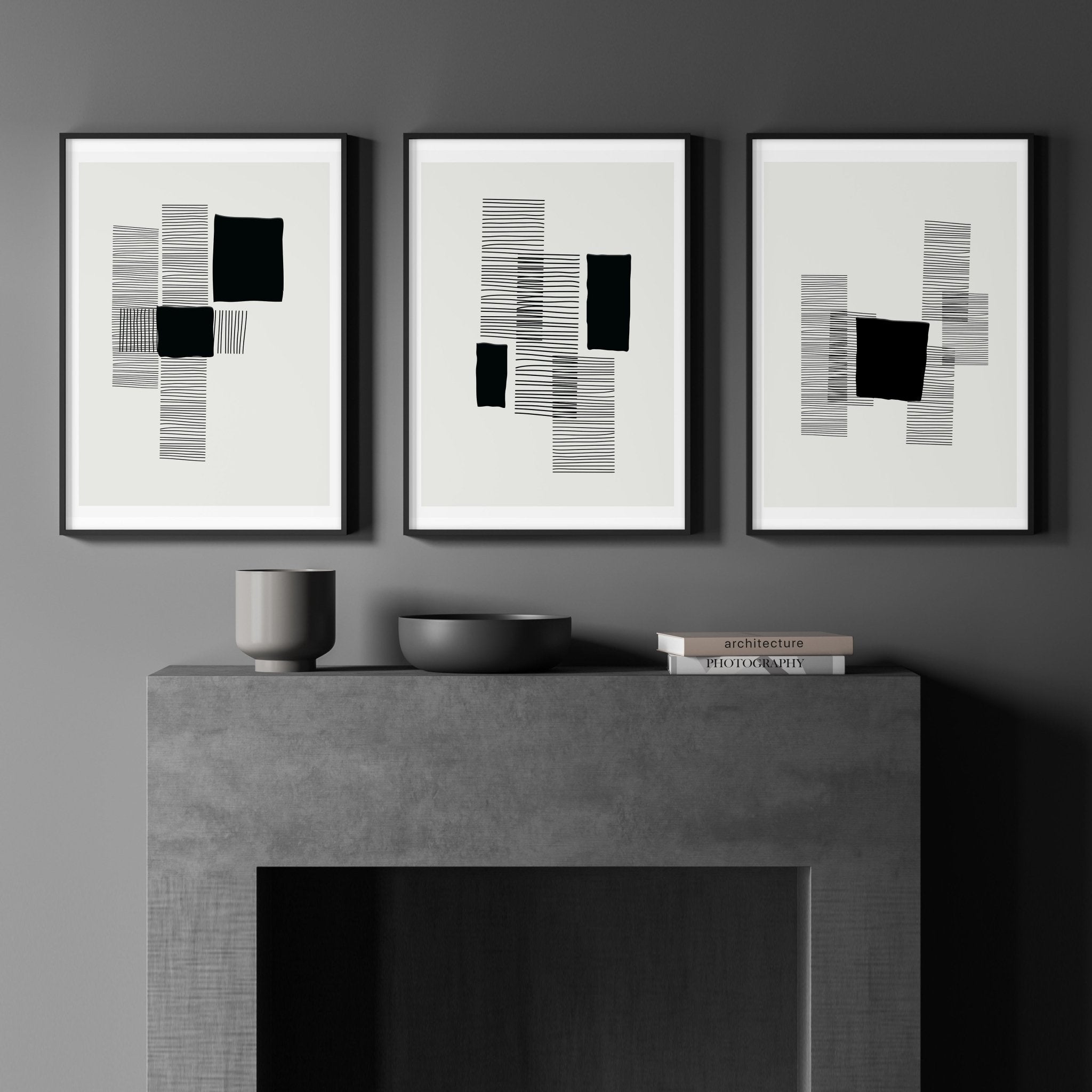 Abstract Art Painting | Set of 3 Abstract Wall art Prints
