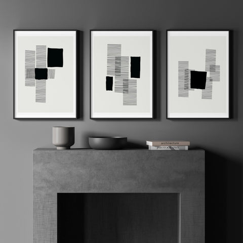 Abstract Art Painting | Set of 3 Abstract Wall art Prints