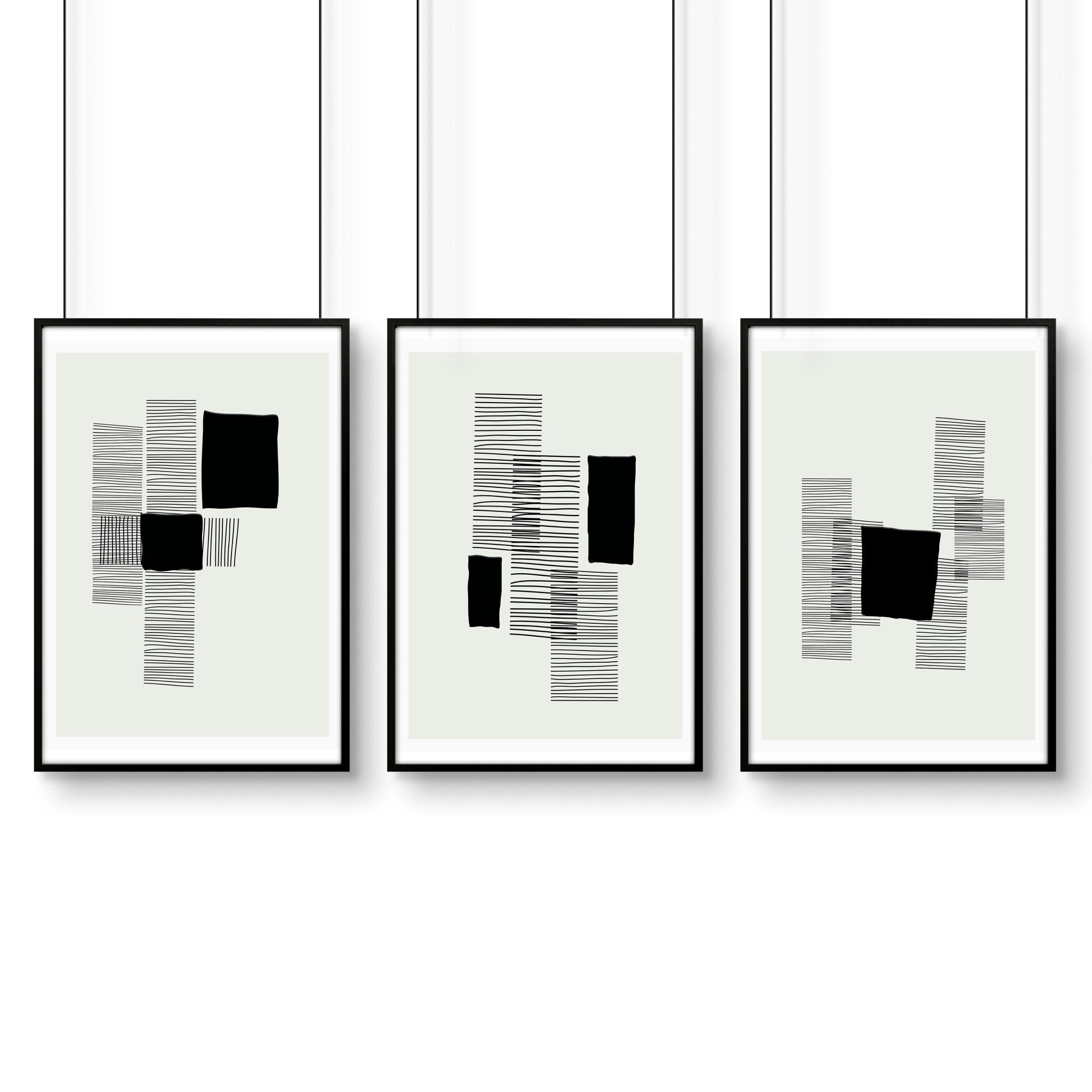 Abstract Art Painting | Set of 3 Abstract Wall art Prints