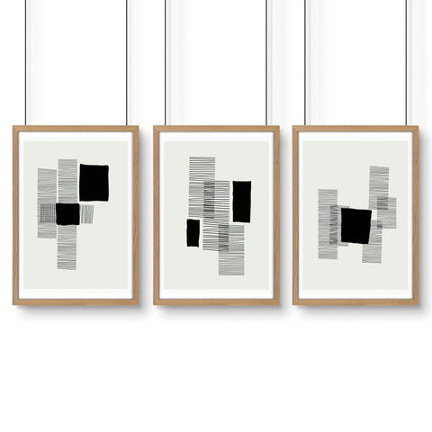 Abstract Art Painting | Set of 3 Abstract Wall art Prints