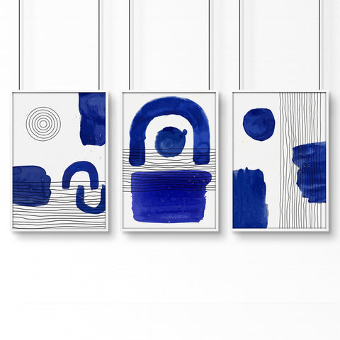 Abstract Art Print | Set of 3 Abstract Wall art Prints