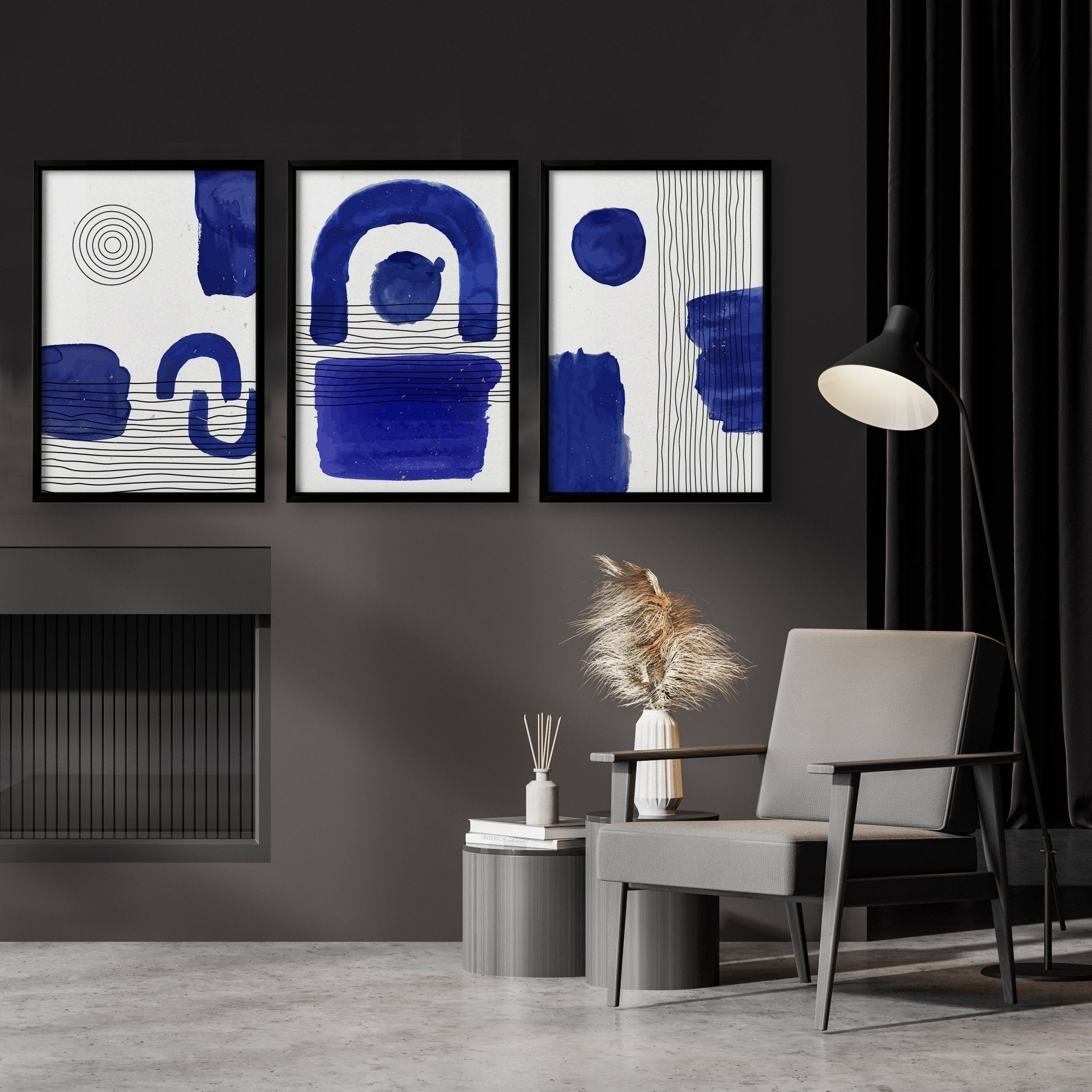 Abstract Art Wall Art | Set of 3 Abstract Wall art Prints