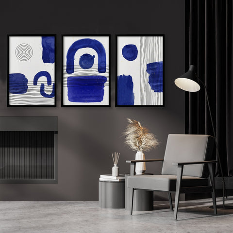 Abstract Art Wall Art | Set of 3 Abstract Wall art Prints