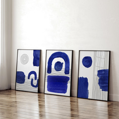 Abstract Art Wall Art | Set of 3 Abstract Wall art Prints
