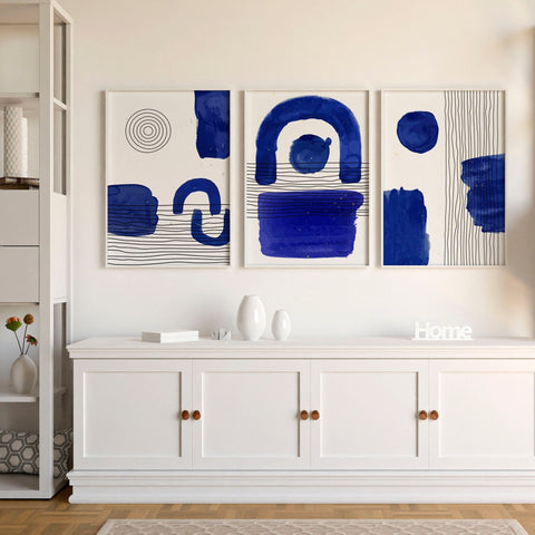 Abstract Art Wall Art | Set of 3 Abstract Wall art Prints