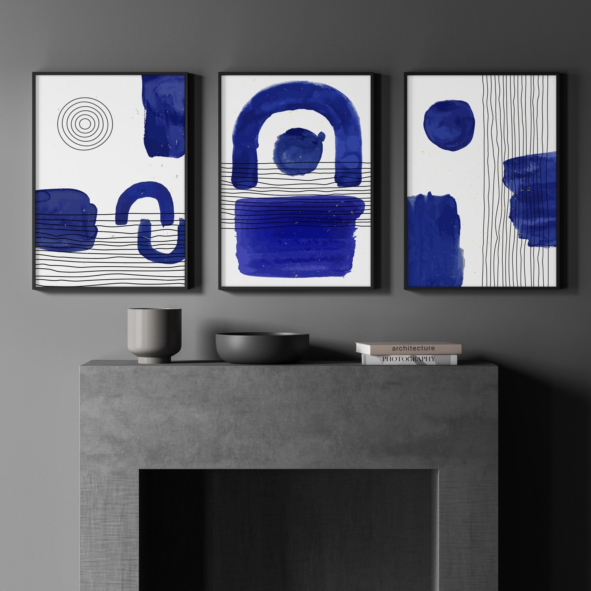 Abstract Art Wall Art | Set of 3 Abstract Wall art Prints