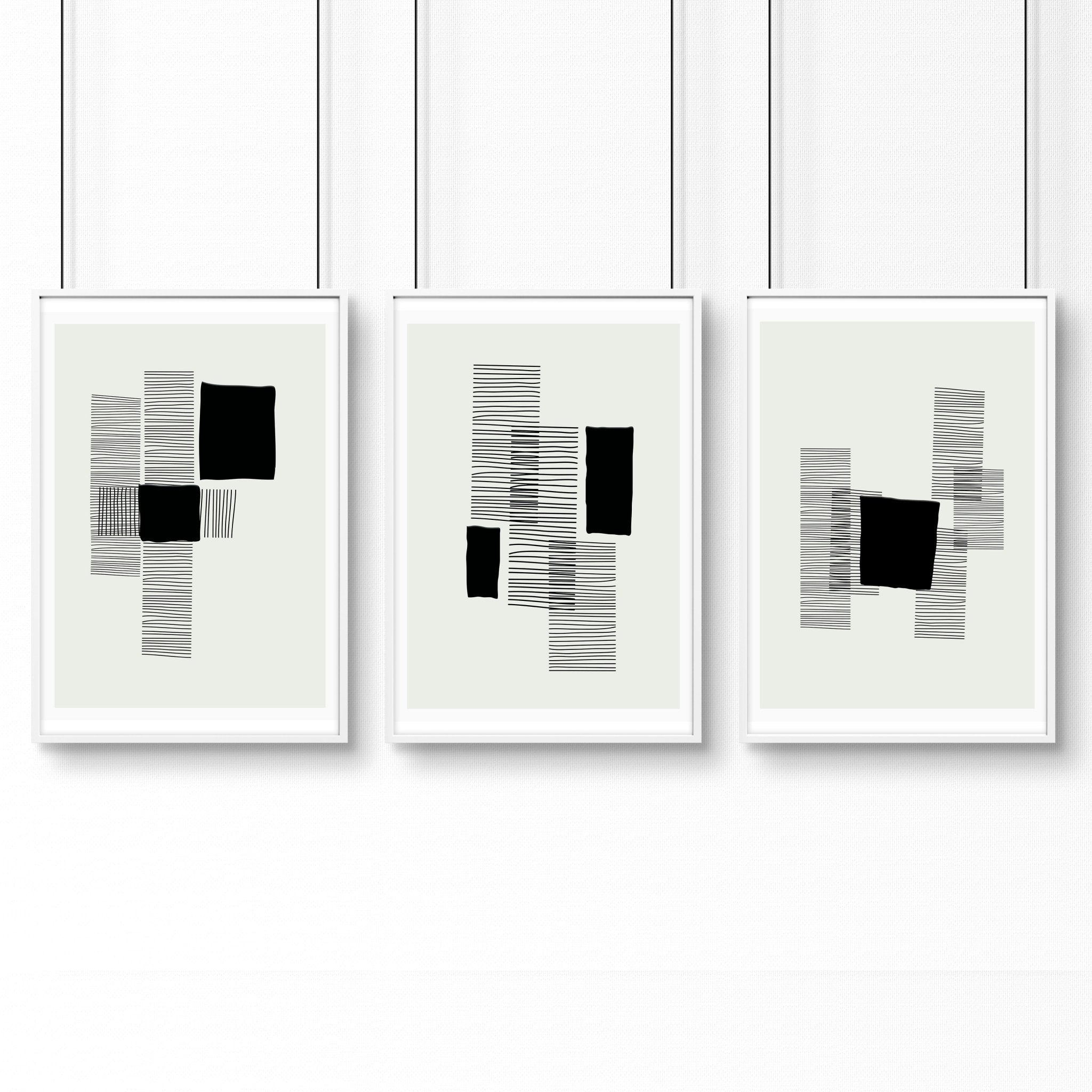 Abstract Artwork Prints | Set of 3 Abstract Wall art Prints