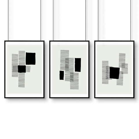 Abstract Artwork Prints | Set of 3 Abstract Wall art Prints