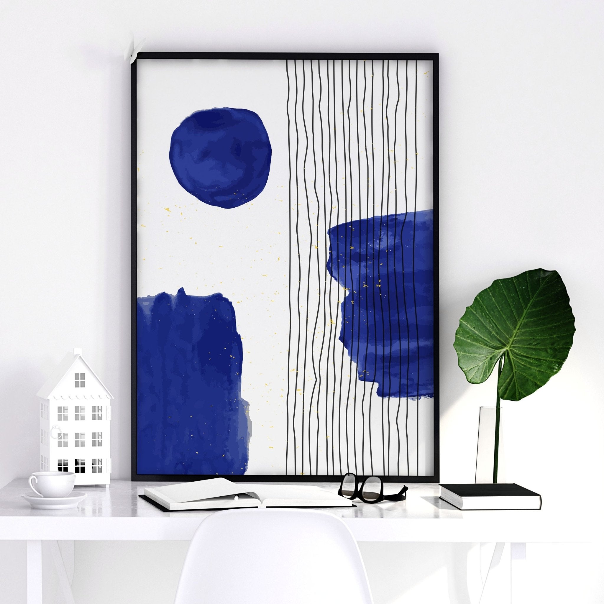 Abstract Framed Wall Art | Set of 3 Abstract Wall art Prints