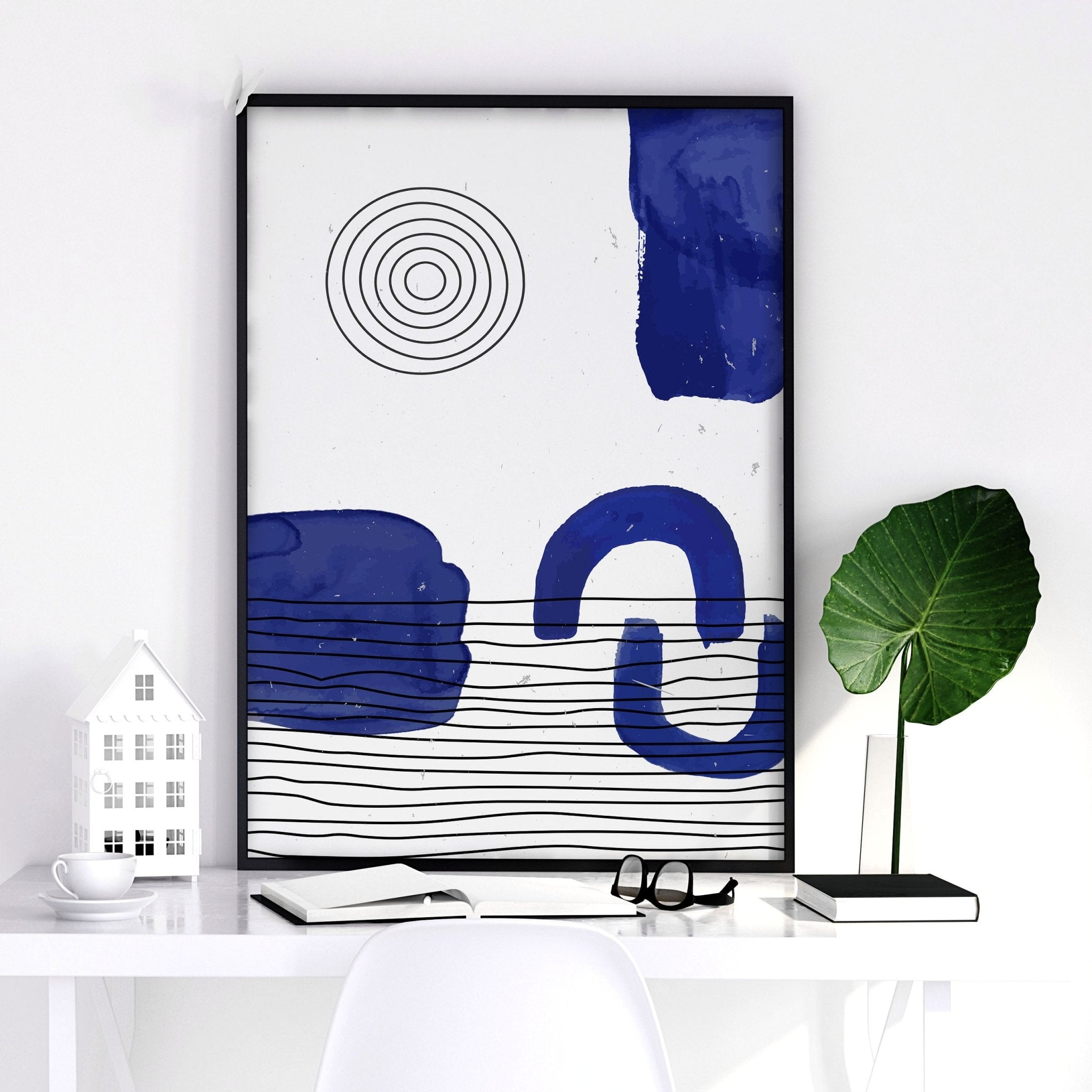 Abstract Framed Wall Art | Set of 3 Abstract Wall art Prints