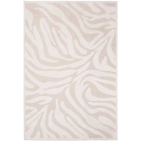 Abstract Geometric Rug – Cream Shades - 80X150 cm / Abstract - Rugs