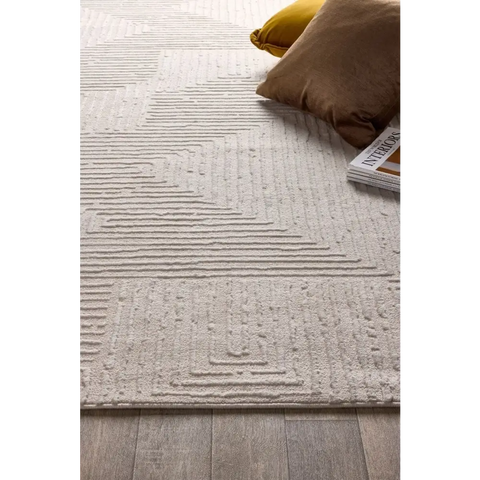 Abstract Geometric Rug – Cream Shades - Rugs