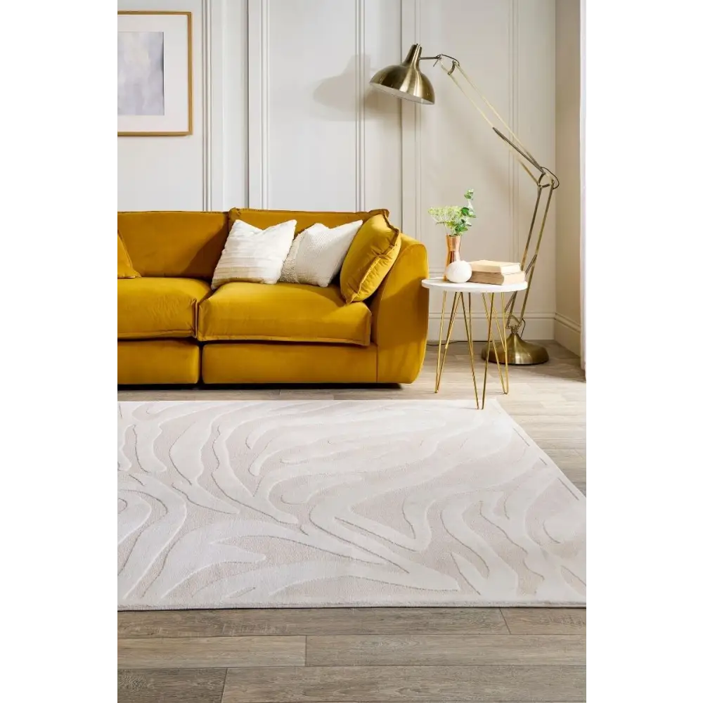 Abstract Geometric Rug – Cream Shades - Rugs