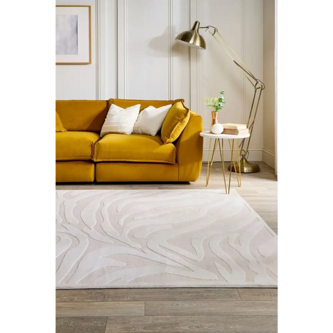 Abstract Geometric Rug – Cream Shades - Rugs