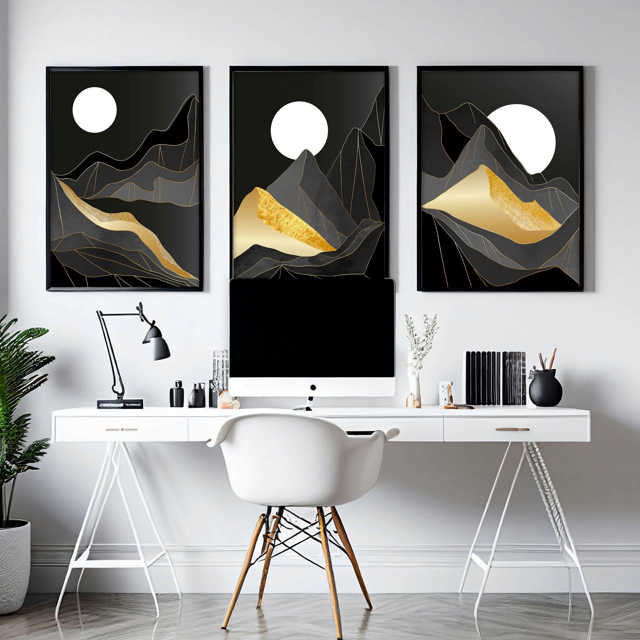 Abstract landscape | set of 3 wall art prints