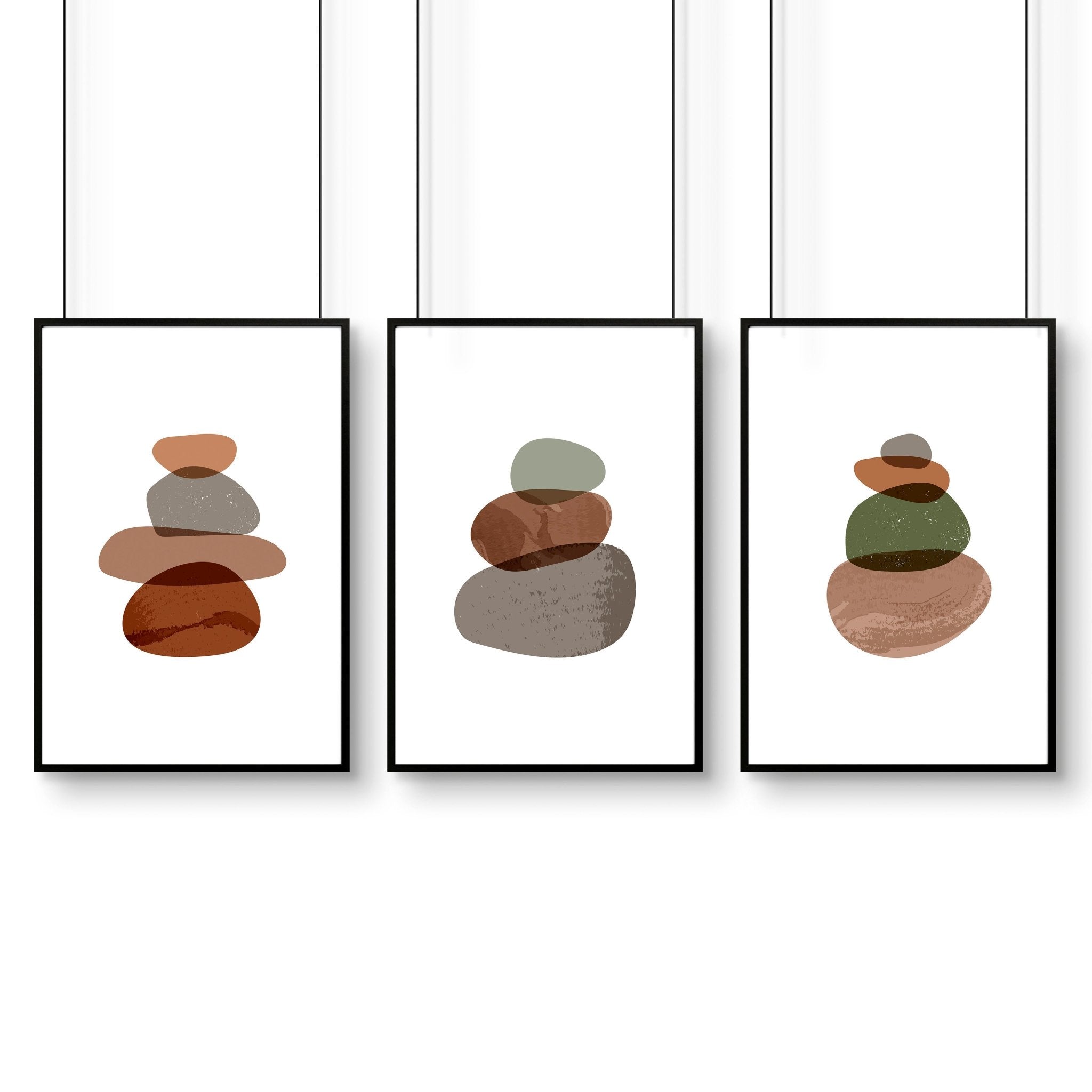 Living room wall art prints | set of 3 Abstract wall art