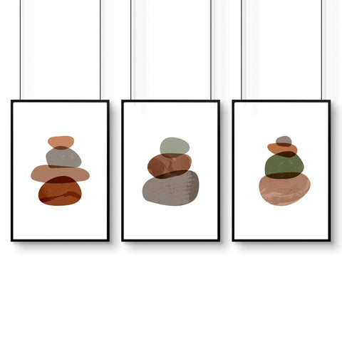 Living room wall art prints | set of 3 Abstract wall art