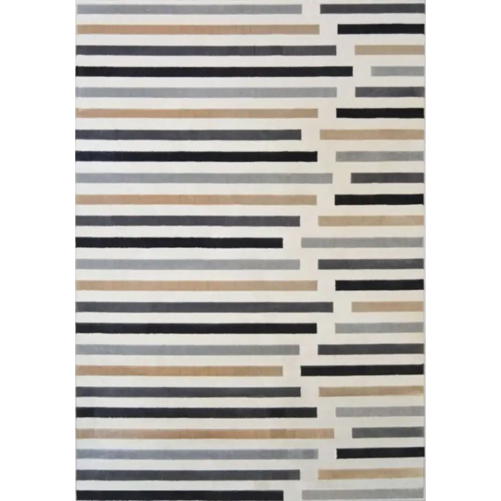 Abstract Multicolour Stripe Rug | R469A - 80X150 cm - Rugs
