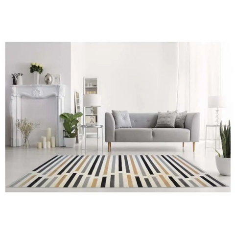 Abstract Multicolour Stripe Rug | R469A - Rugs