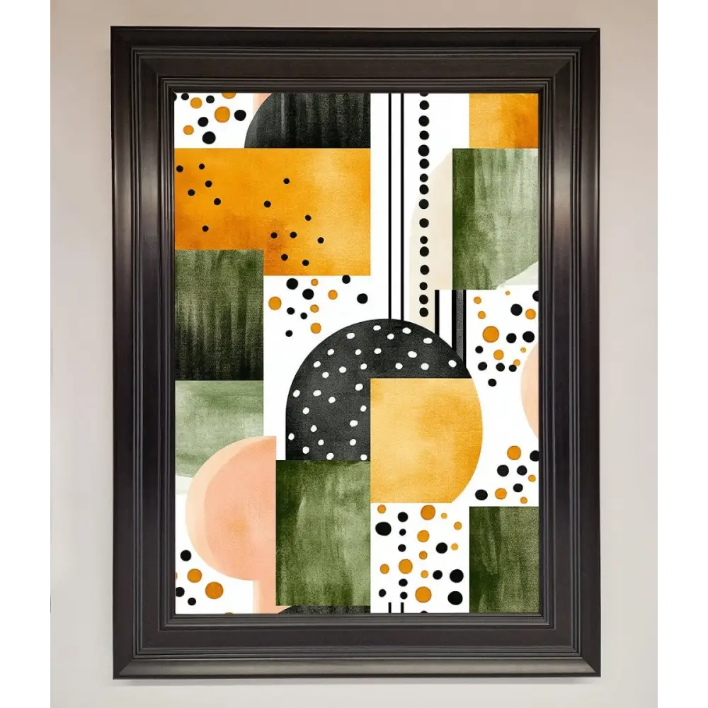 Abstract Shapes Colours Framed Wall Art - A1 (59.4 x 84.1 cm) / Matt Black - Framed Print