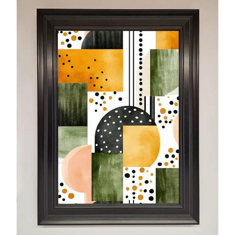 Abstract Shapes Colours Framed Wall Art - A1 (59.4 x 84.1 cm) / Matt Black - Framed Print