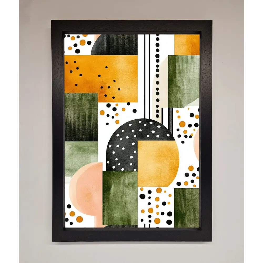 Abstract Shapes Colours Framed Wall Art - A3 (29.7 x 42 cm) / Black - Framed Print