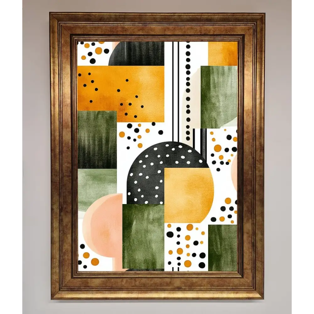 Abstract Shapes Colours Framed Wall Art - B0 (100 x 141 cm) / Bronze - Framed Print