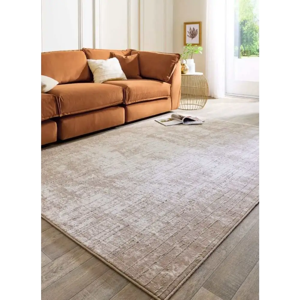 Abstract Stripes & Geometric Pattern | Neutral Tones - Rugs
