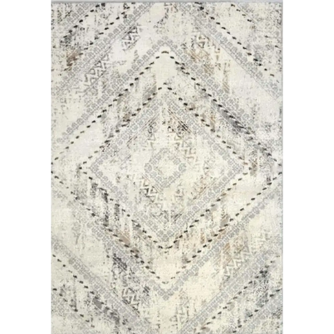 Abstract Vintage Cream & Grey Rug | D176A - 80X150 cm - Rugs