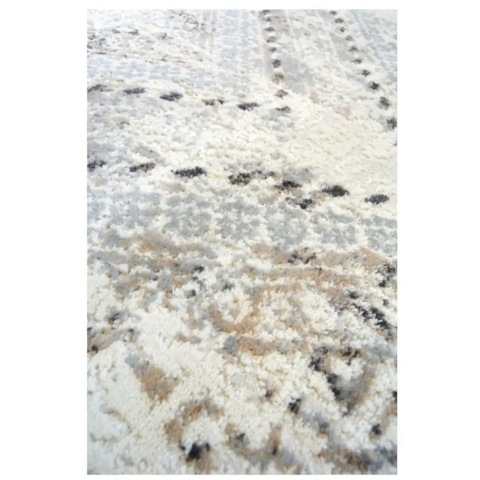Abstract Vintage Cream & Grey Rug | D176A - Rugs