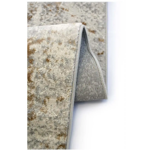 Abstract Vintage Cream/Ochre Rug | D176F - Rugs