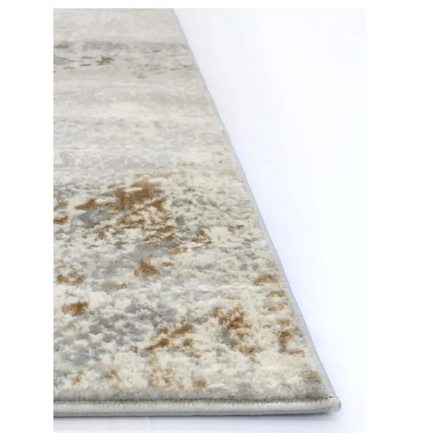 Abstract Vintage Cream/Ochre Rug | D176F - Rugs