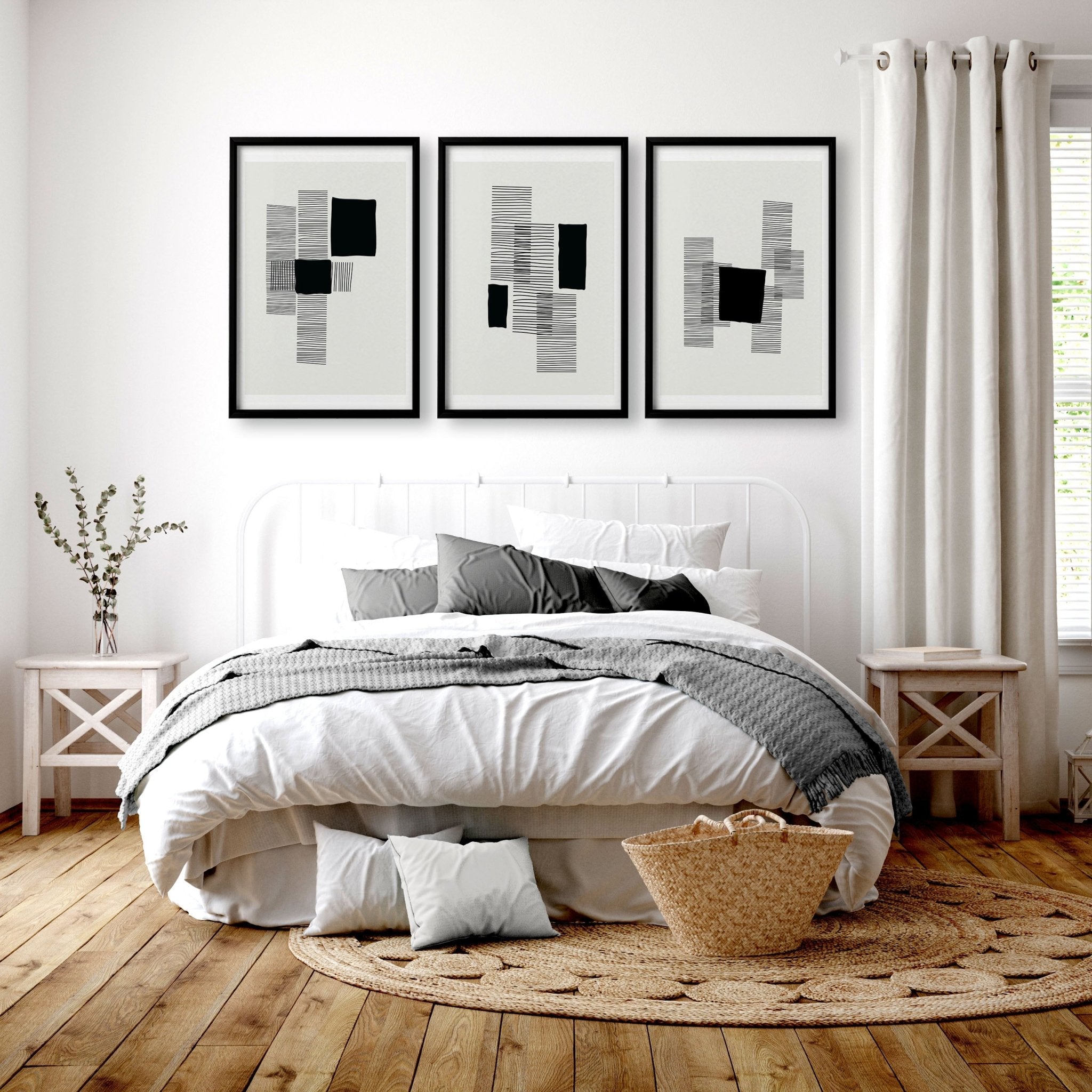 Abstract Wall Art For Bedroom | Set of 3 Abstract Wall art Prints