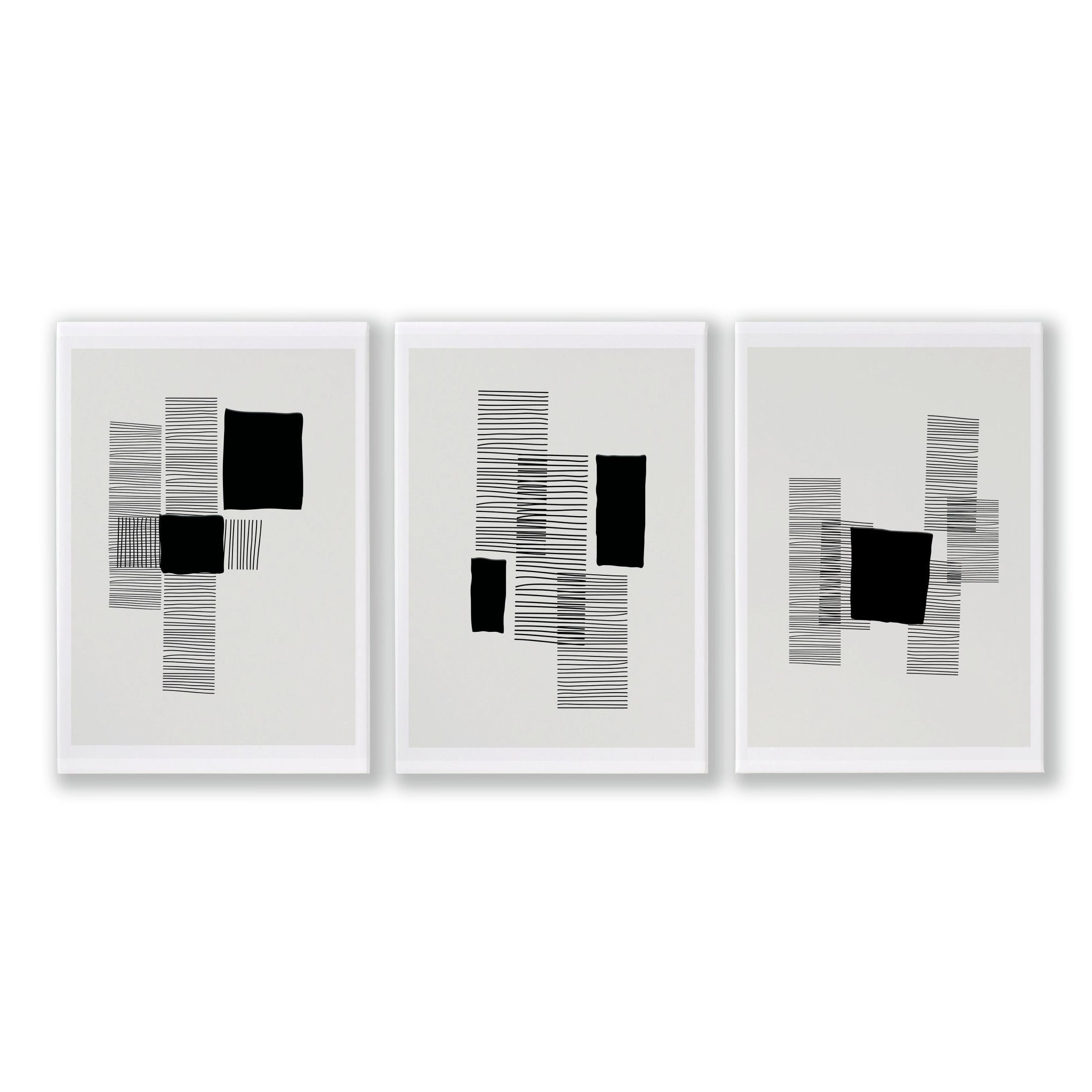 Abstract Wall Art For Bedroom | Set of 3 Abstract Wall art Prints