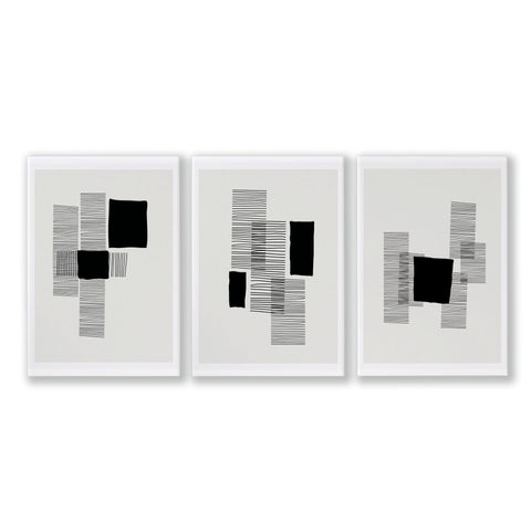 Abstract Wall Art For Bedroom | Set of 3 Abstract Wall art Prints