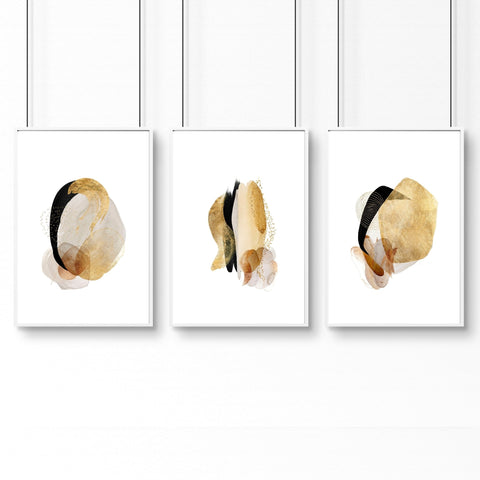 Abstract wall art for office | set of 3 wall art prints