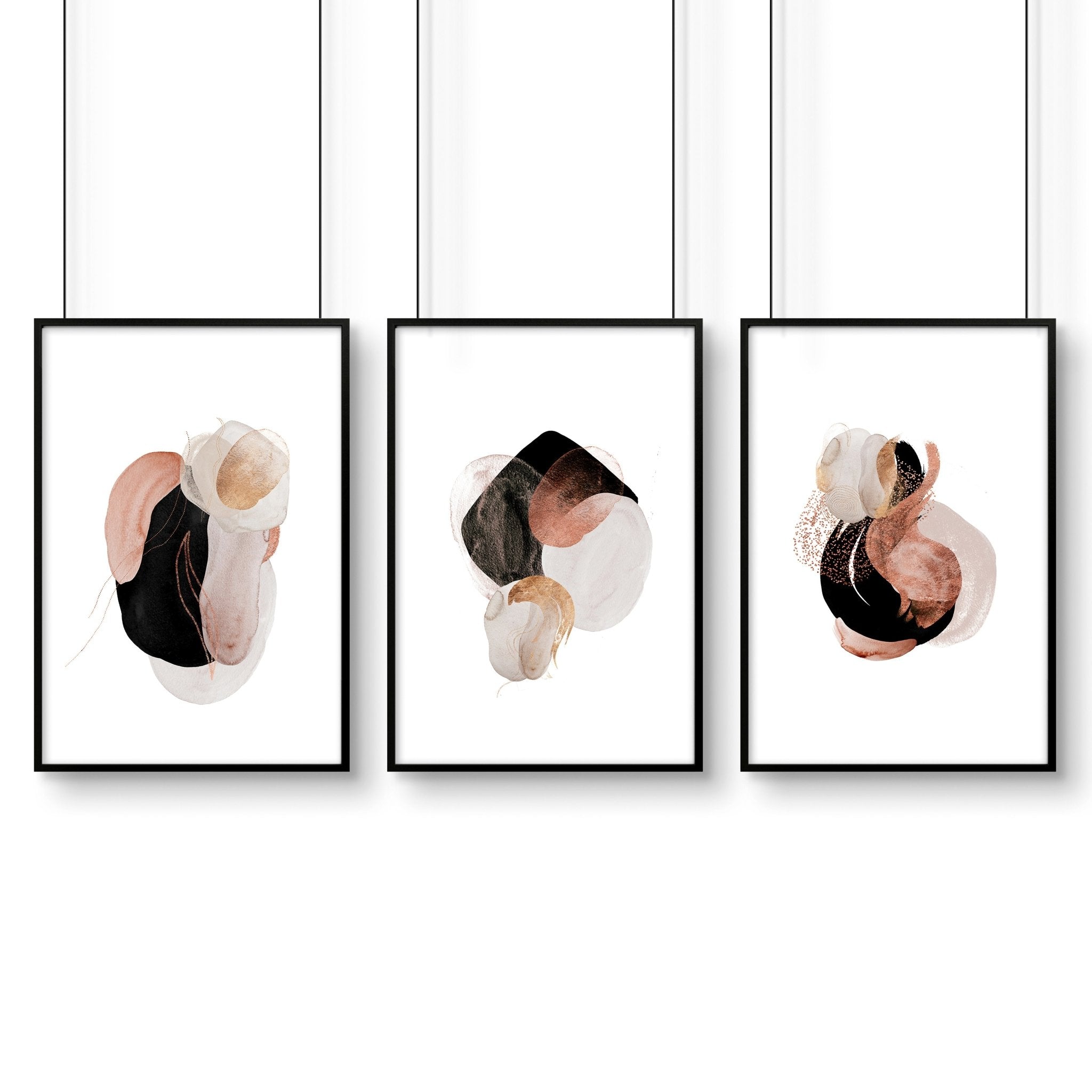 Abstract wall pictures | set of 3 wall art prints