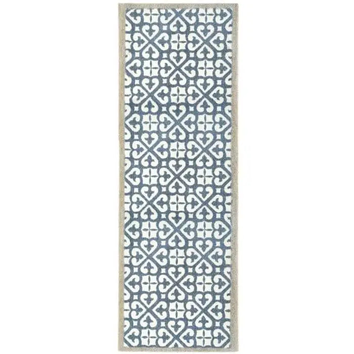 Abstract Washable Mat and Runner - My Harlequin Tile Blue / 50X150 cm - Doormat