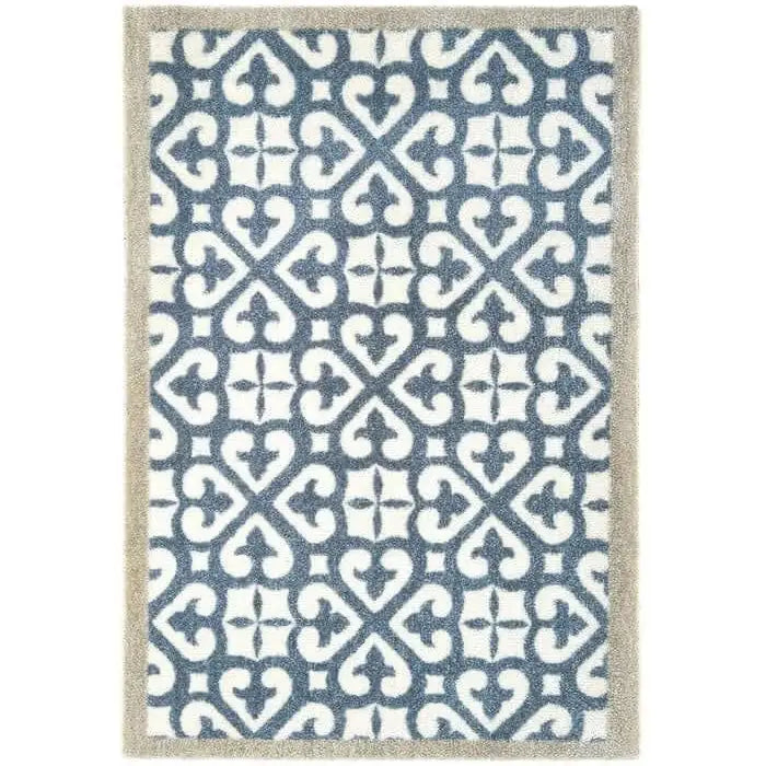 Abstract Washable Mat and Runner - My Harlequin Tile Blue / 50X75 cm - Doormat