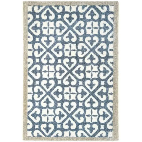 Abstract Washable Mat and Runner - My Harlequin Tile Blue / 50X75 cm - Doormat