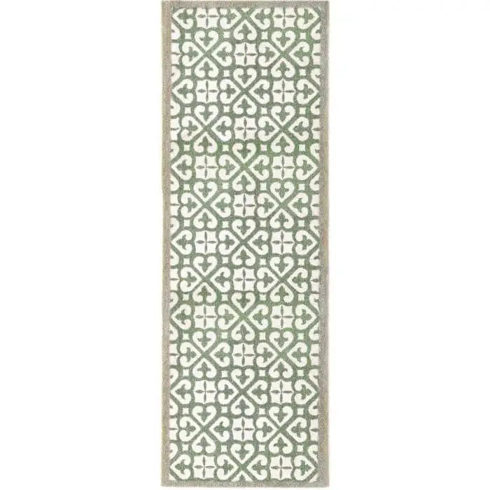 Abstract Washable Mat and Runner - My Harlequin Tile Green / 50X150 cm - Doormat