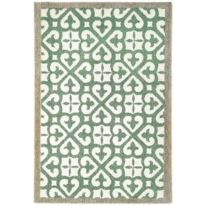Abstract Washable Mat and Runner - My Harlequin Tile Green / 50X75 cm - Doormat