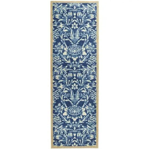 Abstract Washable Mat and Runner - My Heritage Blue / 50X150 cm - Doormat