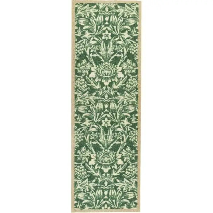 Abstract Washable Mat and Runner - My Heritage Green / 50X150 cm - Doormat